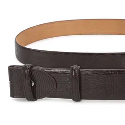 ELLIOT RHODES Men Textured Leather Stretchable Belt image 3