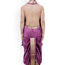Exotic India Ready To Wear Meenakari Dhoti And Angavastram Set image 4