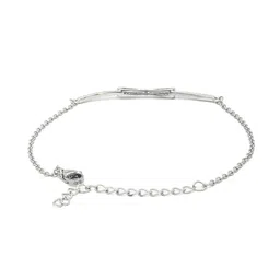 PRITA BY PRIYAASI Women Silver-Toned & White Brass Link Bracelet image 3