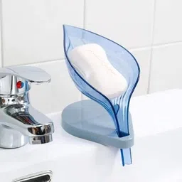 etrend E-Trend Leaf-Shaped Soap Dish Soap Dish Holder, Decorative Drainage Soap Storage Holder Soap Box for Bathroom Kitchen Easy Cleaning Soap Holders Soap Saver image 1