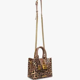 steve madden Women Btenor-L Animal Print Satchel with Detachable Strap image 3