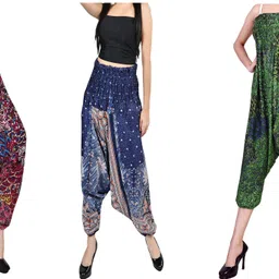 fusfus Printed Rayon, Cotton Women Harem Pants-picture-19