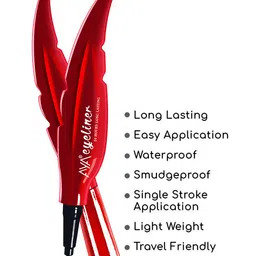 AYA Waterproof 24 Hours Long Lasting Feather Eyeliner - Black image 2