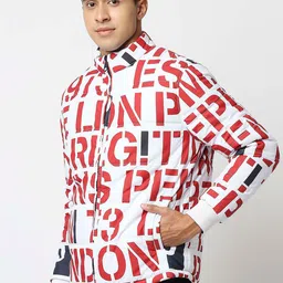 Pepe Jeans Men White Typography Tailored Jacket image 2