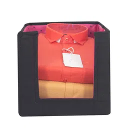 prettykrafts Set Of 3 Black & Pink Printed Foldable Shirt Stacker Wardrobe Organizers image 5