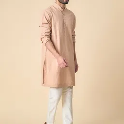 Tasva Mandarin collar Pure Cotton Kurta With Trousers image 3