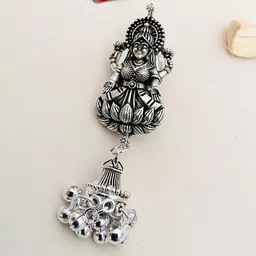 ABDESIGNS Silver-Plated Beaded Brass Saree Clip image 3