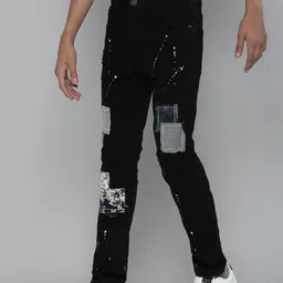 WAIMEA Boys Black Hollywood Skinny Fit Mildly Distressed Stretchable Jeans image 5