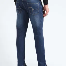 Flying Machine Men Blue Straight Fit High-Rise Clean Look Stretchable Jeans image 3