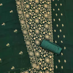 SHADOW & SAINING Ethnic Motifs Embroidered Unstitched Dress Material image 2