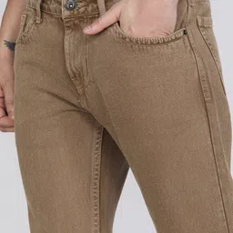 integriti Men Straight Fit Mid Rise Beige Jeans image 5