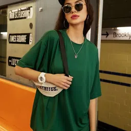 Christy World Pack Of 2 Printed Drop Shoulder Cotton Loose T-shirt image 3