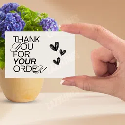 lazylines Thank You Card Modern and Minimalistic Business Card image 2