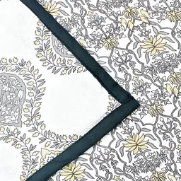 Aurave Grey & White Ethnic Motifs AC Room 150 GSM Single Bed Dohar image 3