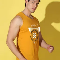 WOOSTRO Men Pack of 2 Typography Printed Round Neck Cotton Slim Fit Sports T-shirts image 2