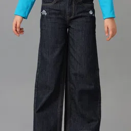 UNDER FOURTEEN ONLY Girls Flared Fit Mid-Rise Jeans-image-39