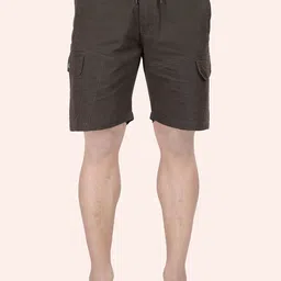 24 Street Men Regular Fit Mid-Rise Knee Length Cotton Cargo Shorts-picture-22