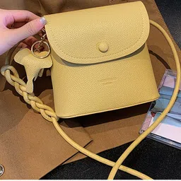 CORSICA Women Yellow PU Handbags-image-6