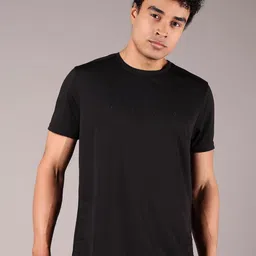 V-Mart Men Solid Round Neck Slim Fit T-shirt-picture-25