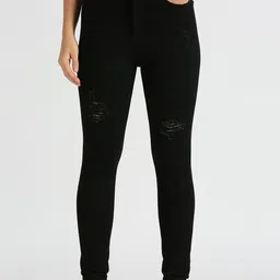 Pepe Jeans Women Dion Skinny Fit High-Rise Mildly Distressed Stretchable Jeans-image-71