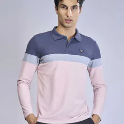 Technosport Men Colourblocked Polo Collar UPF50 Slim Fit T-shirt-picture-12