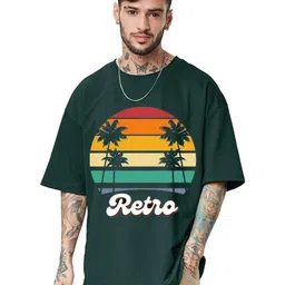 f Gallery Men Printed Drop-Shoulder Sleeves T-shirt-picture-51
