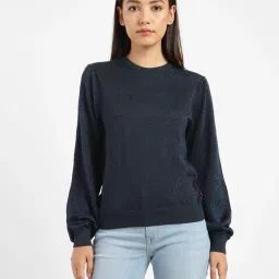 levi's Women's Solid Round Neck Sweater image 1
