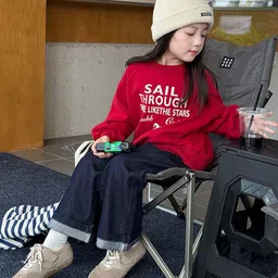 LULU & SKY Girls Wide Leg High-Rise Jeans image 2