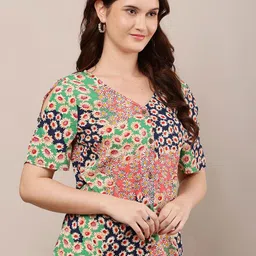 Moda Rapido Floral Print Cotton Top image 3