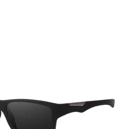 LEGEND EYEWEAR Unisex Black Lens & Black Square Sunglasses with image 3