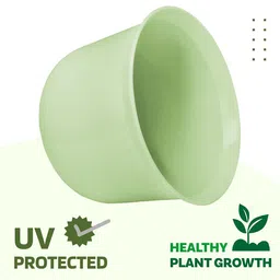 Kuber Industries Blue & Green 2 Pieces Planters With Plate image 4