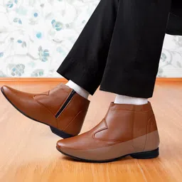 Bxxy Men Height Increasing Block-Heeled Formal Boots-picture-47