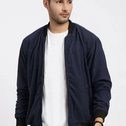 SHOWOFFFF Men Acrylic Windcheater Bomber Jacket image 4