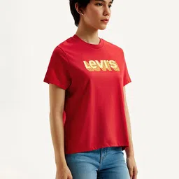 Levis Brand Logo Printed Pure Cotton T-shirt image 4