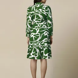 OMPAX Tropical Printed A-Line Dress image 5