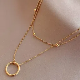 MYKI Stainless Steel Gold-Plated Statement Necklace image 3