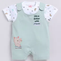 Dollar Kids Printed Dungarees With T-Shirt-image-0