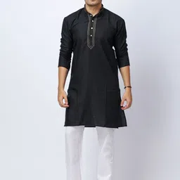 Aesthelia Men Regular Thread Work Kurta with Pyjamas-image-50