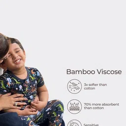 THE PLUSH CLUB Kids Printed Night suit image 3