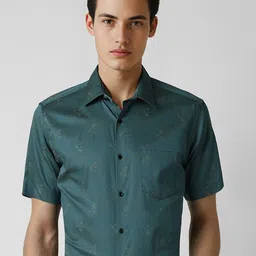 Van Heusen Men Spread Collar Floral Printed Cotton Formal Shirt-image-43
