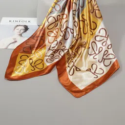 QUECY Women Printed Satin Scarf-picture-25