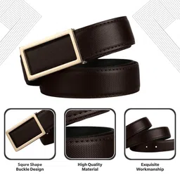 Roadster Men Textured PU Formal Belt image 3