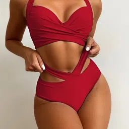 feuty Halter Neck Swim Bikini Set image 4