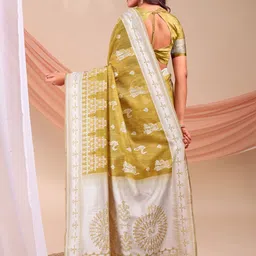 Mitera Ethnic Motifs Zari Saree image 5