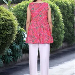 Anouk Print Ethnic Pure Silk Peplum Top image 3