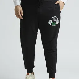 Sizeupp Men Plus Size Printed Cotton Joggers-picture-24