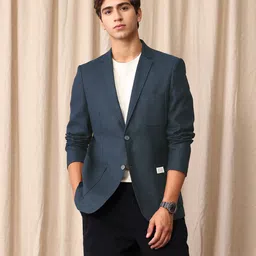 Mr Bowerbird Tailored Fit Single Breasted Linen Cotton Casual Blazer image 5