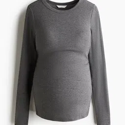 H&M MAMA Ribbed Jersey Top-picture-40