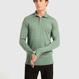 Musclemind Men Striped Polo Collar T-shirt-picture-6