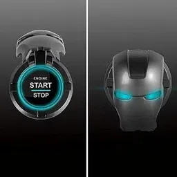 silkyfit Metal Superhero 3D Design Car Push to Start Ignition Button Cover Interior Car Inverter image 5